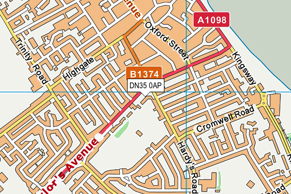 DN35 0AP map - OS VectorMap District (Ordnance Survey)