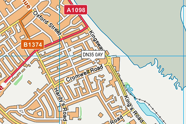 DN35 0AY map - OS VectorMap District (Ordnance Survey)