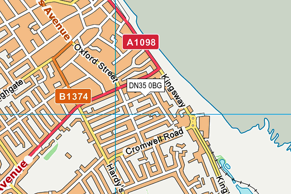 DN35 0BG map - OS VectorMap District (Ordnance Survey)