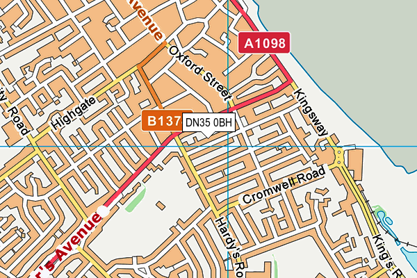 DN35 0BH map - OS VectorMap District (Ordnance Survey)