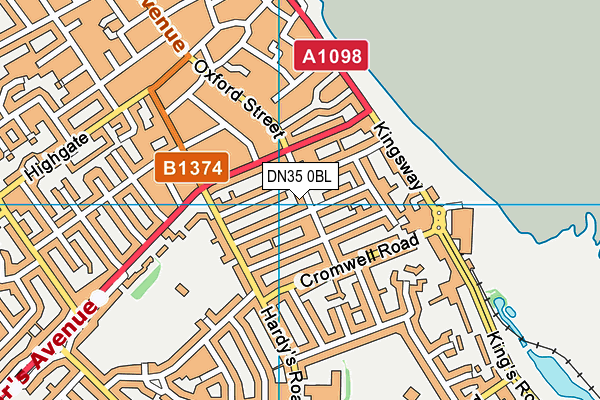 DN35 0BL map - OS VectorMap District (Ordnance Survey)