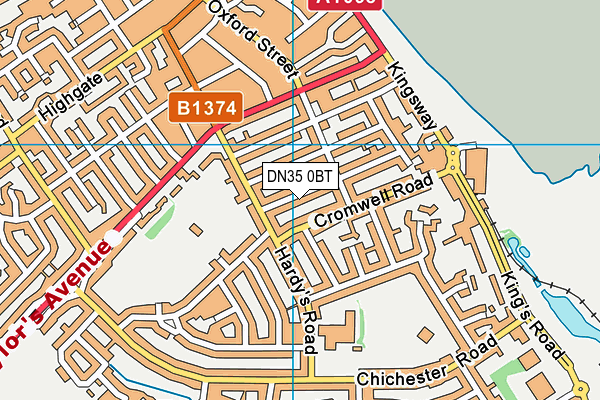 DN35 0BT map - OS VectorMap District (Ordnance Survey)