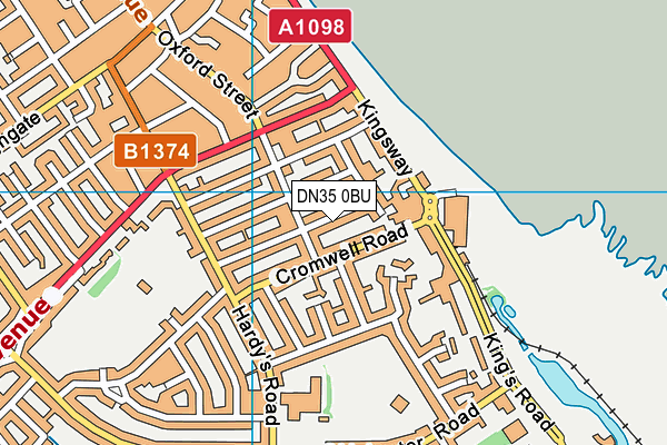 DN35 0BU map - OS VectorMap District (Ordnance Survey)