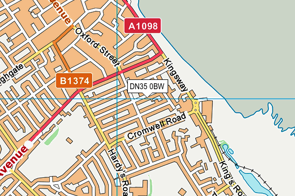 DN35 0BW map - OS VectorMap District (Ordnance Survey)