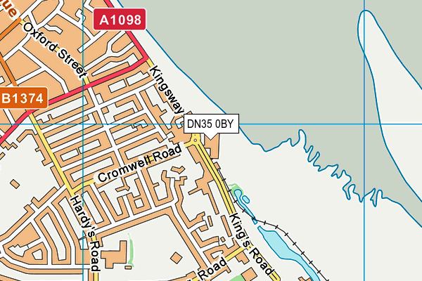 DN35 0BY map - OS VectorMap District (Ordnance Survey)