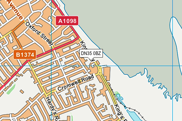DN35 0BZ map - OS VectorMap District (Ordnance Survey)