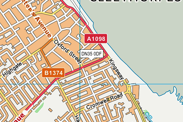 DN35 0DF map - OS VectorMap District (Ordnance Survey)
