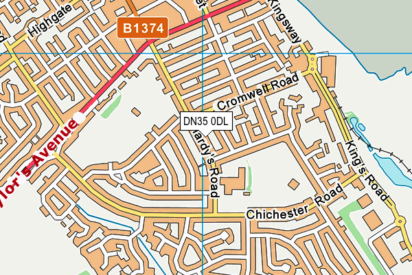 DN35 0DL map - OS VectorMap District (Ordnance Survey)