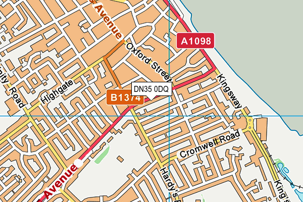 DN35 0DQ map - OS VectorMap District (Ordnance Survey)