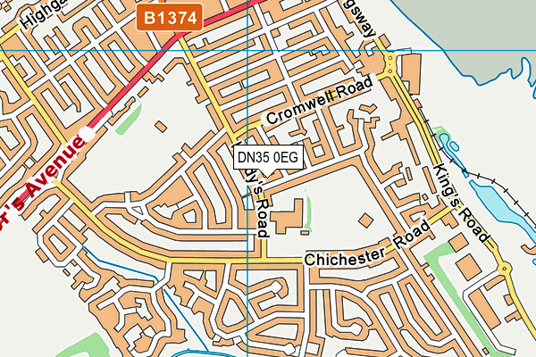 DN35 0EG map - OS VectorMap District (Ordnance Survey)