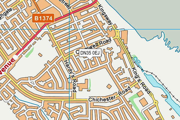 DN35 0EJ map - OS VectorMap District (Ordnance Survey)