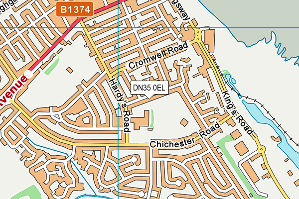 DN35 0EL map - OS VectorMap District (Ordnance Survey)