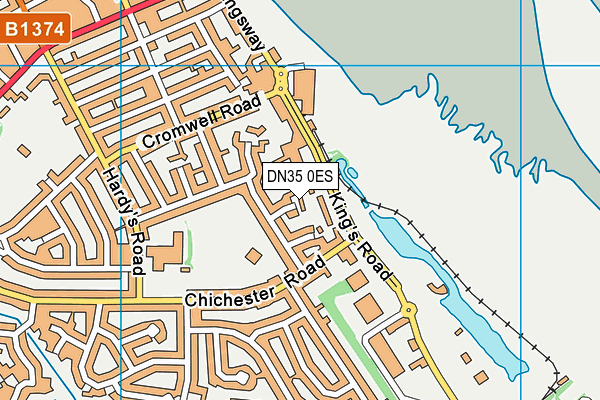 DN35 0ES map - OS VectorMap District (Ordnance Survey)