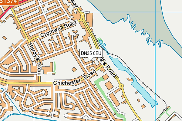 DN35 0EU map - OS VectorMap District (Ordnance Survey)