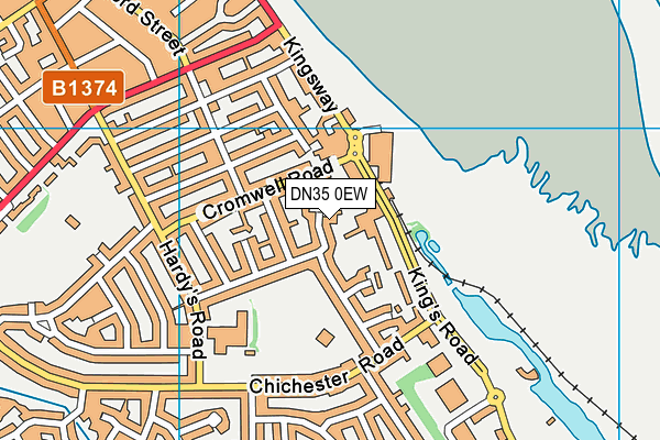 DN35 0EW map - OS VectorMap District (Ordnance Survey)