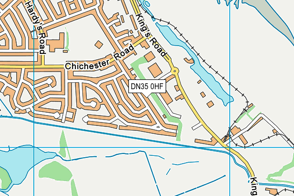 DN35 0HF map - OS VectorMap District (Ordnance Survey)