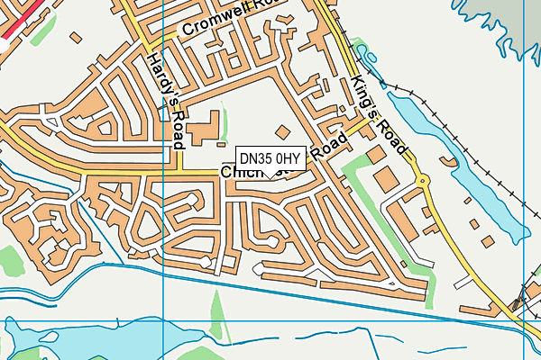 DN35 0HY map - OS VectorMap District (Ordnance Survey)
