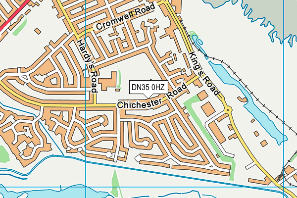 Cleethorpes Cricket Club map (DN35 0HZ) - OS VectorMap District (Ordnance Survey)