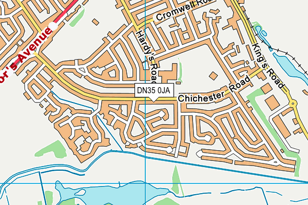 DN35 0JA map - OS VectorMap District (Ordnance Survey)