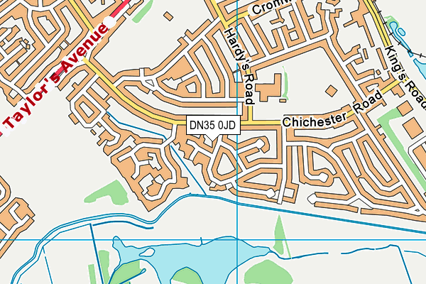 DN35 0JD map - OS VectorMap District (Ordnance Survey)