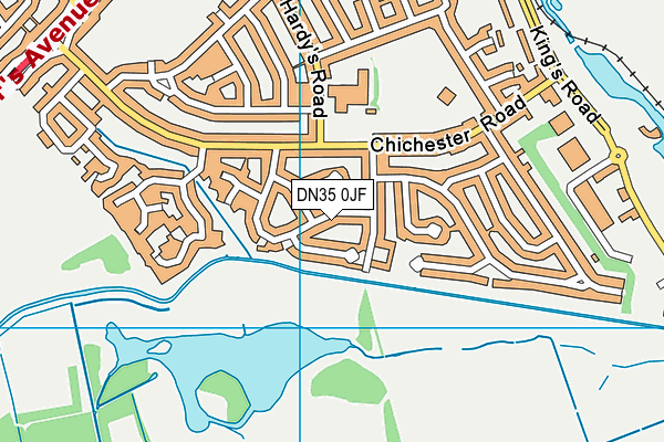 DN35 0JF map - OS VectorMap District (Ordnance Survey)