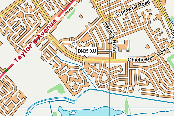 DN35 0JJ map - OS VectorMap District (Ordnance Survey)