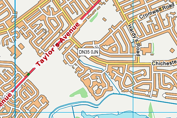 DN35 0JN map - OS VectorMap District (Ordnance Survey)