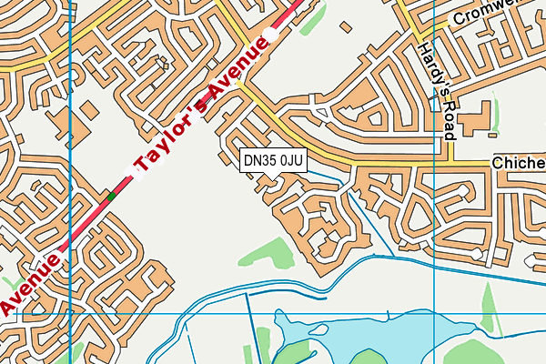 DN35 0JU map - OS VectorMap District (Ordnance Survey)