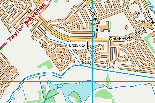 DN35 0JX map - OS VectorMap District (Ordnance Survey)