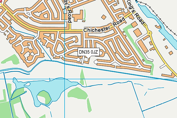 DN35 0JZ map - OS VectorMap District (Ordnance Survey)