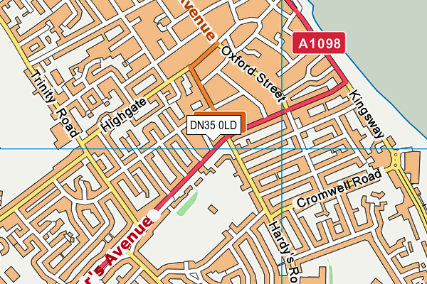 DN35 0LD map - OS VectorMap District (Ordnance Survey)