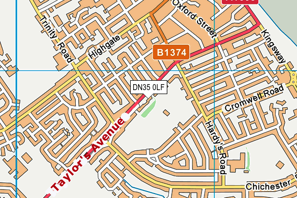 DN35 0LF map - OS VectorMap District (Ordnance Survey)