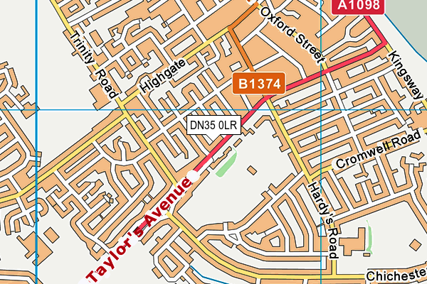 DN35 0LR map - OS VectorMap District (Ordnance Survey)
