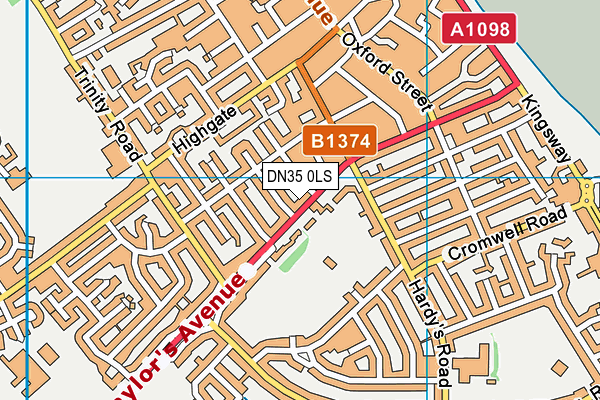 DN35 0LS map - OS VectorMap District (Ordnance Survey)