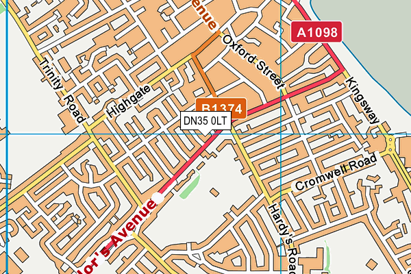 DN35 0LT map - OS VectorMap District (Ordnance Survey)