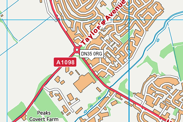 DN35 0RG map - OS VectorMap District (Ordnance Survey)