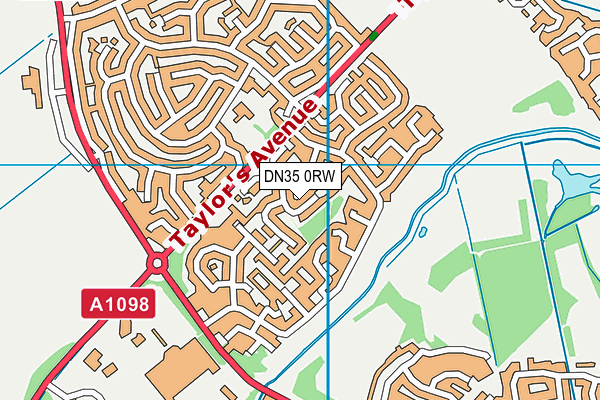 DN35 0RW map - OS VectorMap District (Ordnance Survey)