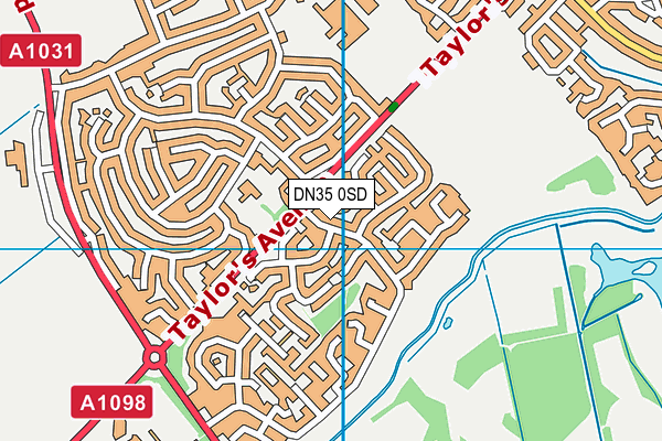 DN35 0SD map - OS VectorMap District (Ordnance Survey)
