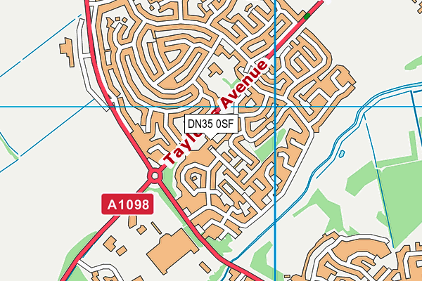 DN35 0SF map - OS VectorMap District (Ordnance Survey)