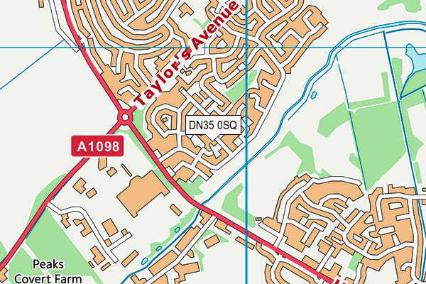 DN35 0SQ map - OS VectorMap District (Ordnance Survey)