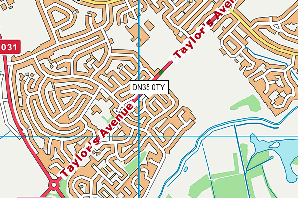 DN35 0TY map - OS VectorMap District (Ordnance Survey)