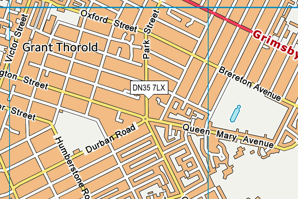 DN35 7LX map - OS VectorMap District (Ordnance Survey)