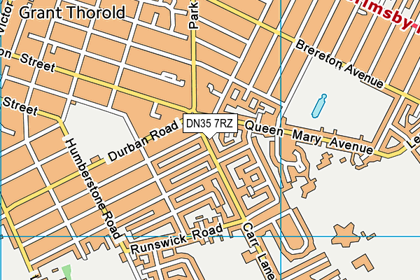 DN35 7RZ map - OS VectorMap District (Ordnance Survey)