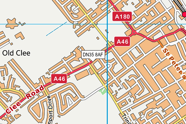 DN35 8AF map - OS VectorMap District (Ordnance Survey)