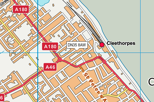 DN35 8AW map - OS VectorMap District (Ordnance Survey)