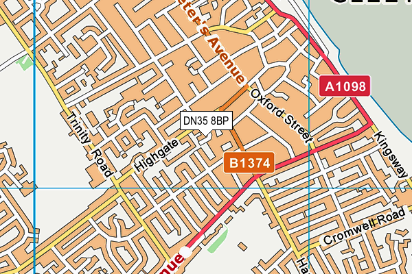 DN35 8BP map - OS VectorMap District (Ordnance Survey)