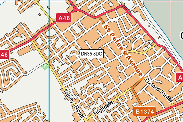 DN35 8DG map - OS VectorMap District (Ordnance Survey)
