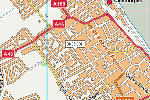DN35 8DH map - OS VectorMap District (Ordnance Survey)