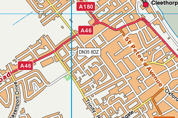 DN35 8DZ map - OS VectorMap District (Ordnance Survey)