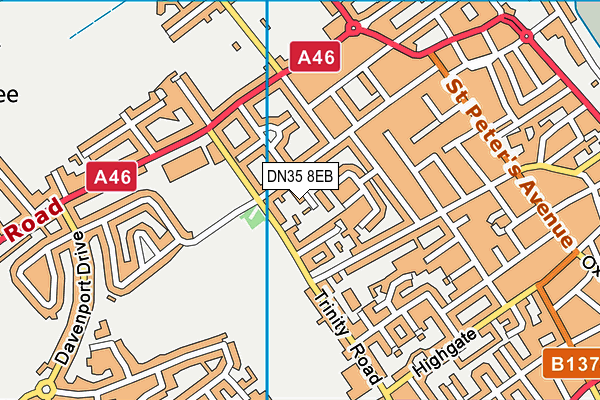 DN35 8EB map - OS VectorMap District (Ordnance Survey)